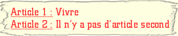article 1: vivre