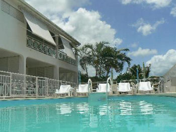 apartments in front of the pool